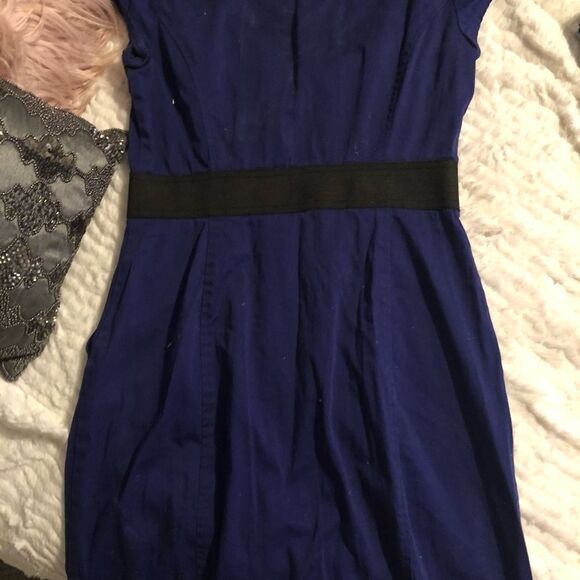 Small Black and Blue Dress with POCKETS! - Picture 5 of 8